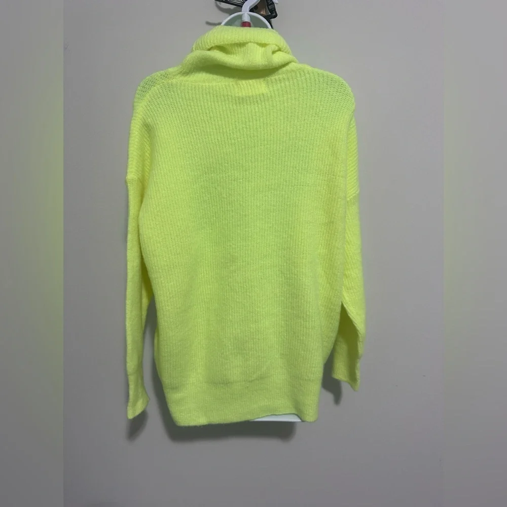 Dreamers Neon Yellow Turtleneck Sweater - Picture 6 of 8